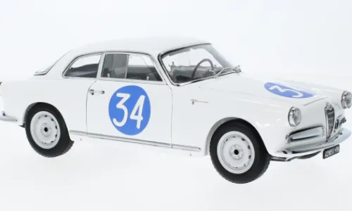 Kyosho Alfa Romeo Giulietta Sprint Veloce, Targa Florio, 1960, #34, Emanuele/Aldebaran, 1:18, Hot