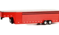 Greenlight Anhänger Gooseneck Livestock Trailer, rot, 1:64, New