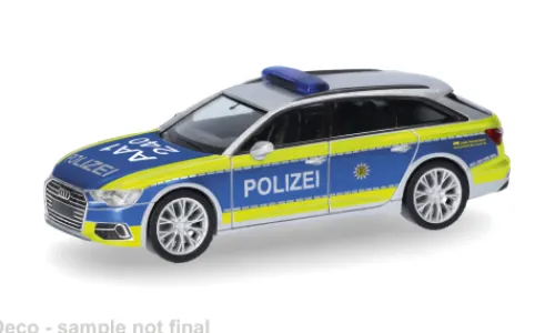 Herpa Audi A6 Avant, Polizei Baden-Württemberg, 1:87, New