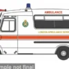 Oxford Bedford CF Hanlon, weiss, Ambulance London Ambulance Service (OFAH), 1:76, Online