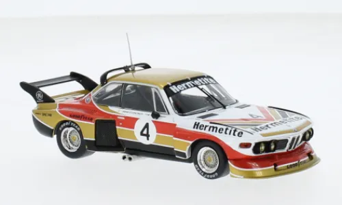 IXO BMW 3.5 CSL Gr.5, 6h Silverstone, 1976, Hermetite, #4, J.Fitzpatrick/T.Walkinshaw, 1:43, Clearance