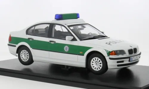 KK Scale BMW 3-Series E46, weiss/grün, 1999, Polizei (D), 1:18, Discount