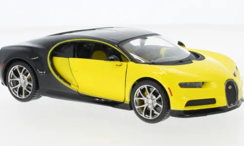 Maisto Bugatti Chiron, gelb/schwarz, 1:24, Discount