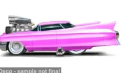 Maisto Cadillac, pink, 1961, 1:64,
