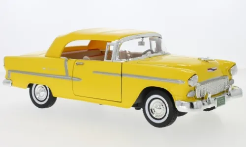 Motormax Chevrolet Bel Air Convertible, gelb, 1955, 1:18,
