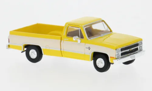 Brekina Chevrolet C 10, gelb/weiss, 1982, 1:87, Outlet