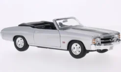 Welly Chevrolet Chevelle SS 454 Convertible, silber/schwarz, 1971, 1:24, Sale