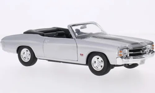 Welly Chevrolet Chevelle SS 454 Convertible, silber/schwarz, 1971, 1:24, Sale
