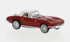 Brekina Chevrolet Corvette C2 Cabrio, rot, 1962, 1:87,