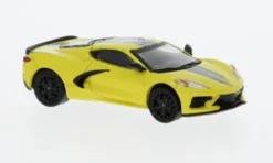 PCX87 Chevrolet Corvette (C8) Stingray, hellgelb/schwarz, 2020, 1:87, New