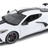 Maisto Chevrolet Corvette Stingray (C8), weiss/schwarz, 2020, 1:18, New