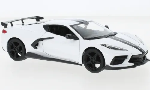Maisto Chevrolet Corvette Stingray (C8), weiss, 2020, 1:24, New