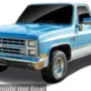 Bburago Chevrolet C10 Pick Up, blau/weiss, 1986, 1:43, Clearance