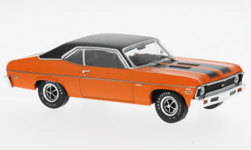 IXO Chevrolet Nova SS, orange/schwarz, 1971, 1:43, Clearance