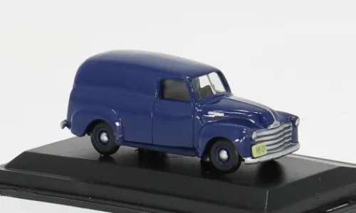 Oxford Chevrolet Panel Van, blau, 1950, 1:87, Best