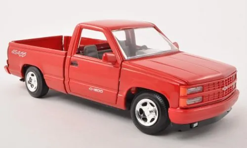 Motormax Chevrolet 1500 Pick Up 454 SS, rot, 1992, 1:24, Best