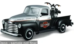 Maisto Chevrolet 3100, schwarz/silber, 1950, 1:24, Hot