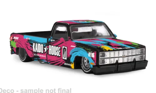 Mini GT Chevrolet Silverado Dually Kaido Splash V1, schwarz/Dekor, 1980, 1:64, Clearance