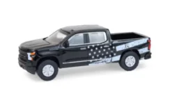 Greenlight Chevrolet Silverado, dunkelblau/hellblau, 2023, 1:64, New