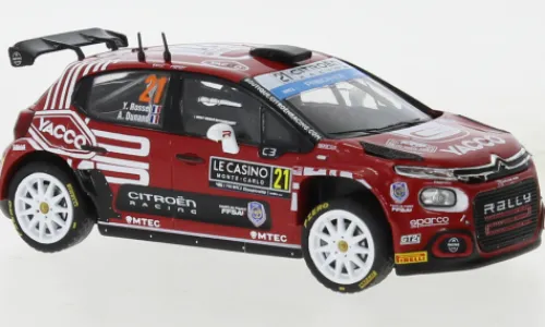 IXO Citroen C3 Rally2, Rallye WM, Rally Monte Carlo, 2023, #21, Y.Rossel/A.Dunand, 1:43, Discount