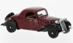 BoS-Models Citroen Traction Avant Faux Cabriolet, dunkelrot/schwarz, 1936, 1:87, Best
