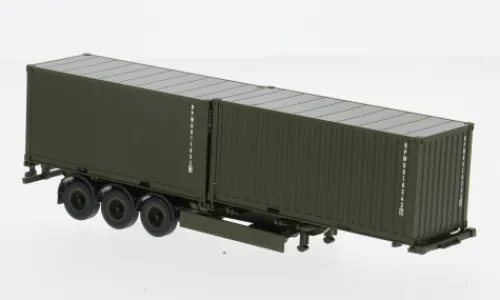 Herpa Military - Containerauflieger 3achs mit 2 x 20 ft. Container, Bundeswehr, 1:87, Discount