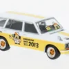 Tarmac Works Datsun Bluebird 510, weiss/gelb, Ohige No Pon, 1:64, Hot