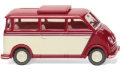 Wiking DKW Schnelllaster Bus, dunkelrot/hellbeige, 1955, 1:87, Discount