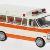Brekina Dodge B 200 Ambulance, weiss/dunkelorange, 1975, 1:87,