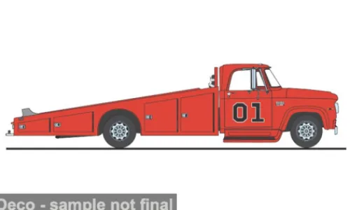 ACME Dodge D300 Ramp Truck, rot, 1970, 1:18, Online