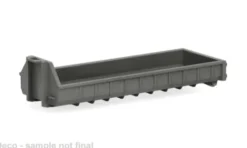 Herpa - 2er Set: flache Abrollmulde, grau, 1:87, Best