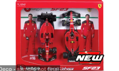 Bburago Ferrari 2er-Set: SF-23, 2023, C.Leclerc/C.Sainz, 1:24, Online