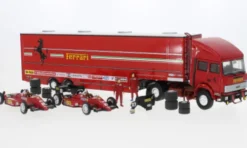 Brumm Old Cars Ferrari + Fiat Renntransporter-Set: Scuderia Ferrari, Formel 1, GP Monaco, 1984, Scuderia Ferrari SpA SEFAC, M.Alboreto/R.Arnoux, 1:43, Brumm + Old Cars Online