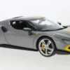Bburago Ferrari 296 GTB, grau/gelb, 1:18, New