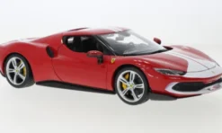 Bburago Ferrari 296 GTB, rot/weiss, 1:18, Hot