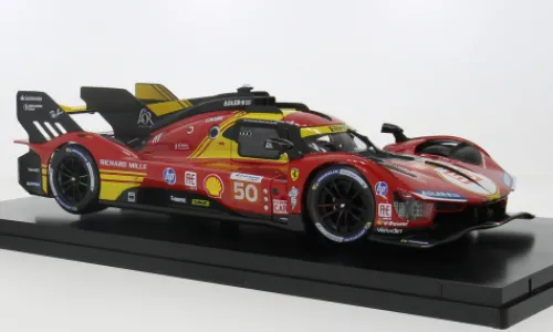 Bburago Ferrari 499P, 24h Le Mans, 2024, #50, A.Fuoco/N.Nielsen, 1:18, Hot