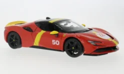 Bburago Ferrari SF90 Stradale, rot/gelb, Le Mans, 1:18, Online