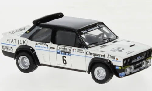 Brekina Fiat 131 Abarth, RAC Rally, 1977, Fiat UK, #6, T.Makinen, 1:87, Discount