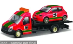 Bburago Fiat 500e, rot/Dekor, #26, 1:43,