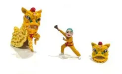 American Diorama Figuren Lions Dance, rot, 1:64,