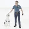 American Diorama Figur Firefighters - Fire Dog Training, 1:24, Clearance