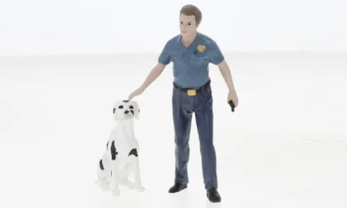 American Diorama Figur Firefighters - Fire Dog Training, 1:24, Clearance