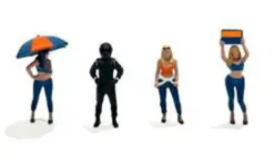 American Diorama Figur Grid Girls, 1:64, Hot