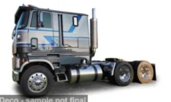 IXO America Ford COE 9000, silber/blau, 1:64, Outlet