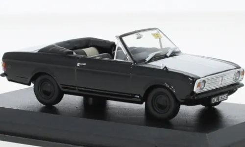 Oxford Ford Cortina MK II Crayford Convertible, schwarz/silber, 1:43, Outlet