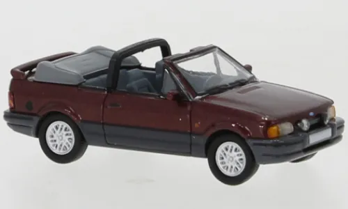PCX87 Ford Escort IV Cabriolet, dunkelrot/grau, 1986, 1:87, Hot