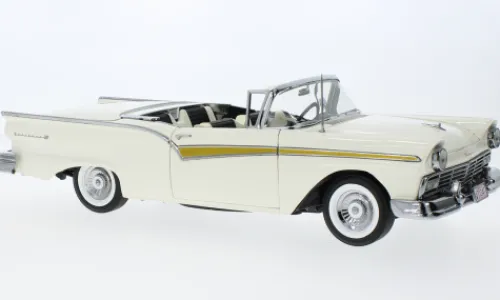 Sun Star Ford Fairlane 500 Skyliner, weiss, 1957, 1:18,