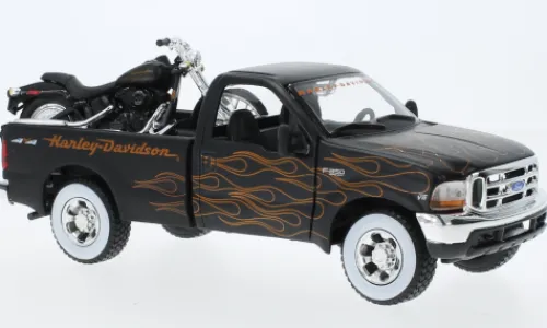 Maisto Ford F-350 Super Duty, schwarz/Dekor, Harley-Davidson, 1:24, Sale