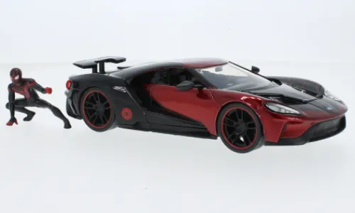 Jada Ford GT, rot/schwarz, 2017, Spider-Man - Miles Morales, 1:24, New