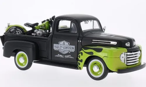 Maisto Ford + Harley Davidson F-1 Pickup + FL Panhead, 1948, Harley-Davidson, 1:24,